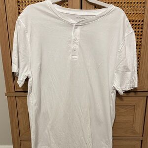 Old Navy Men's Casual White Henley